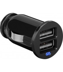 Încărcător auto Goobay, 2x USB-A, 2.1A max, Negru