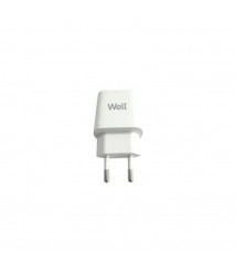 Încărcător rețea WELL, 1x USB-C, PD 20W, GaN, Alb