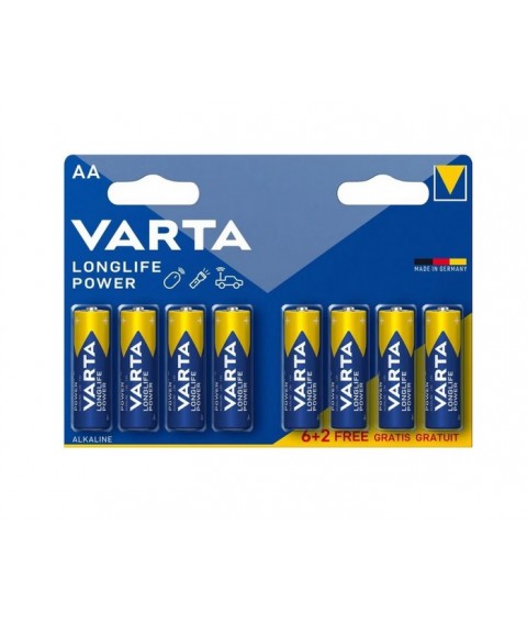 Baterie alcalina R6 (AA) 8 buc/blister Longlife Power Varta