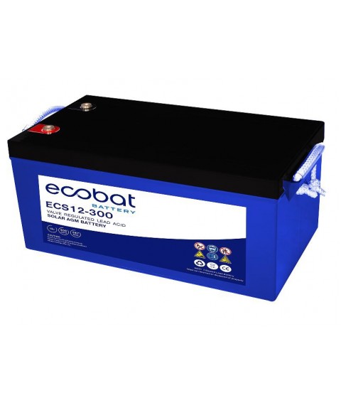 Baterie solara AGM 12V 300Ah, Ecobat ECS12-300