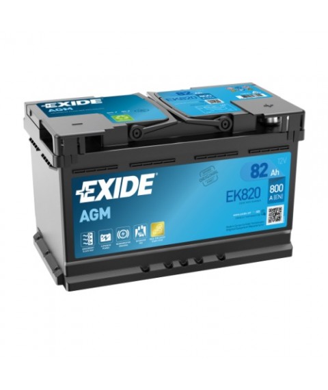 Baterie auto 12V 82Ah Exide AGM Start Stop EK820