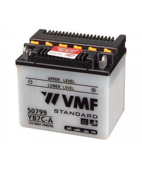 Baterie Moto VMF 12V 8Ah YB7C-A, standard / convențională