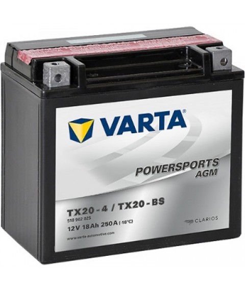 Baterie Moto VARTA Powersports AGM 12V 18Ah 518 902 025